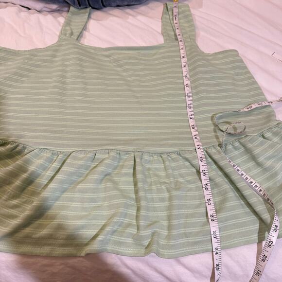 a.n.a A New Approach Spring Green Peplum Tank size 1X - Picture 6 of 6